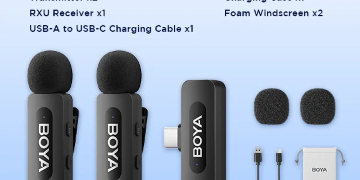 BOYA Mini 2-04 AI Noise Cancellation Super Mini Wireless Microphone (4).webp